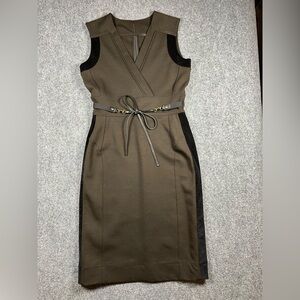 Gucci Brown and Black Midi Dress